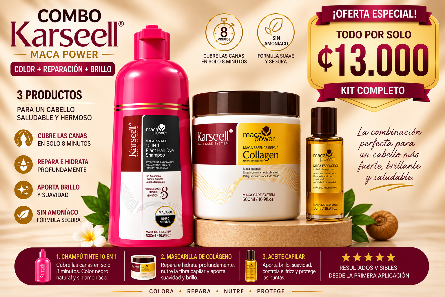 Combo Karseell - Color, Reparación y Brillo💛