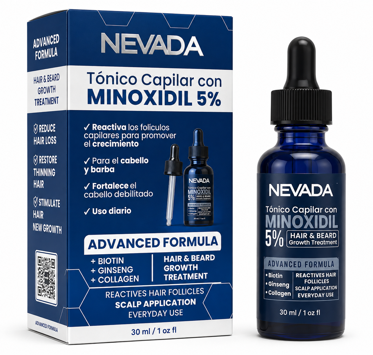 Minoxidil 5% Tónico Capilar (envio gratis GAM) Nevada | Cabello & Barba