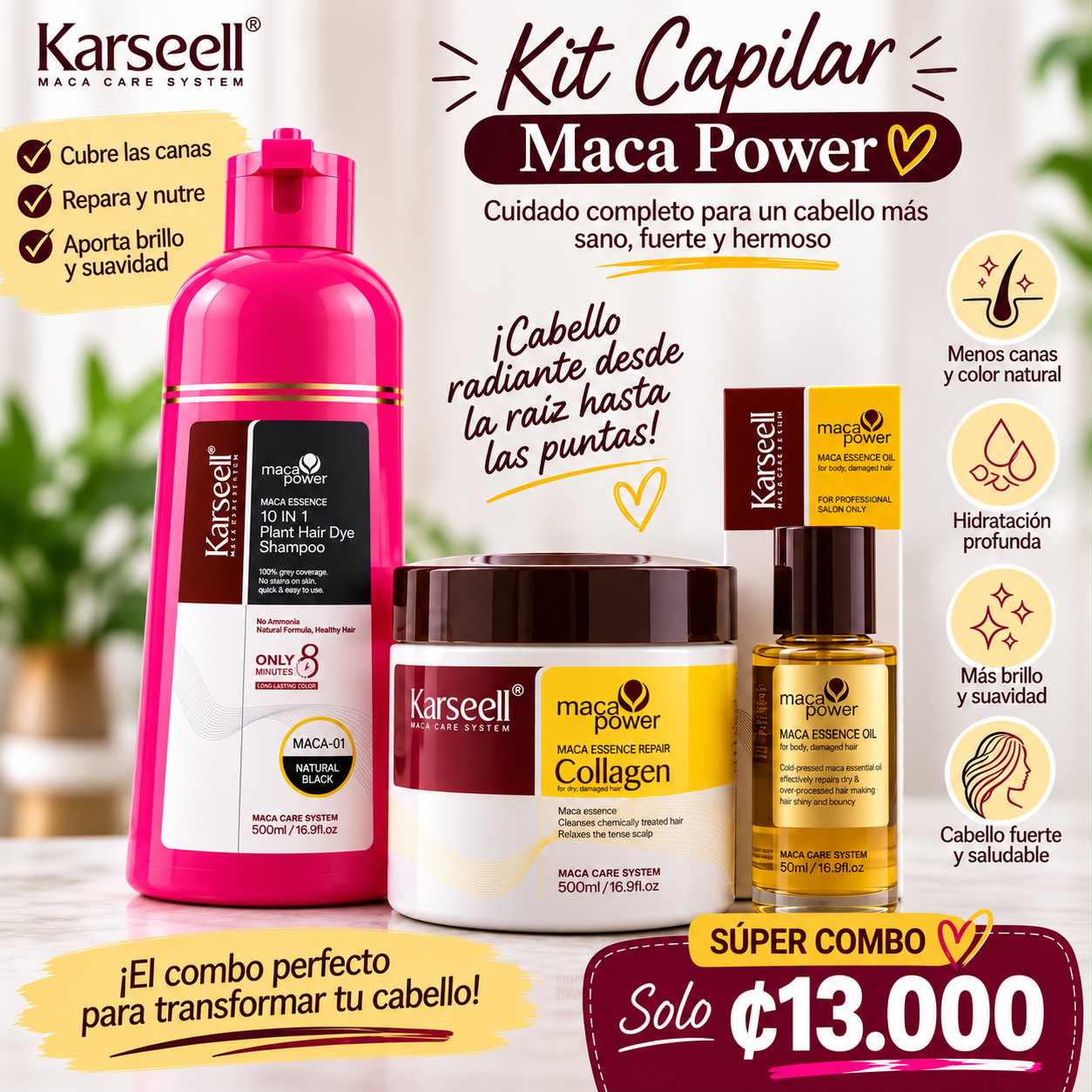 Combo Karseell - Color, Reparación y Brillo💛